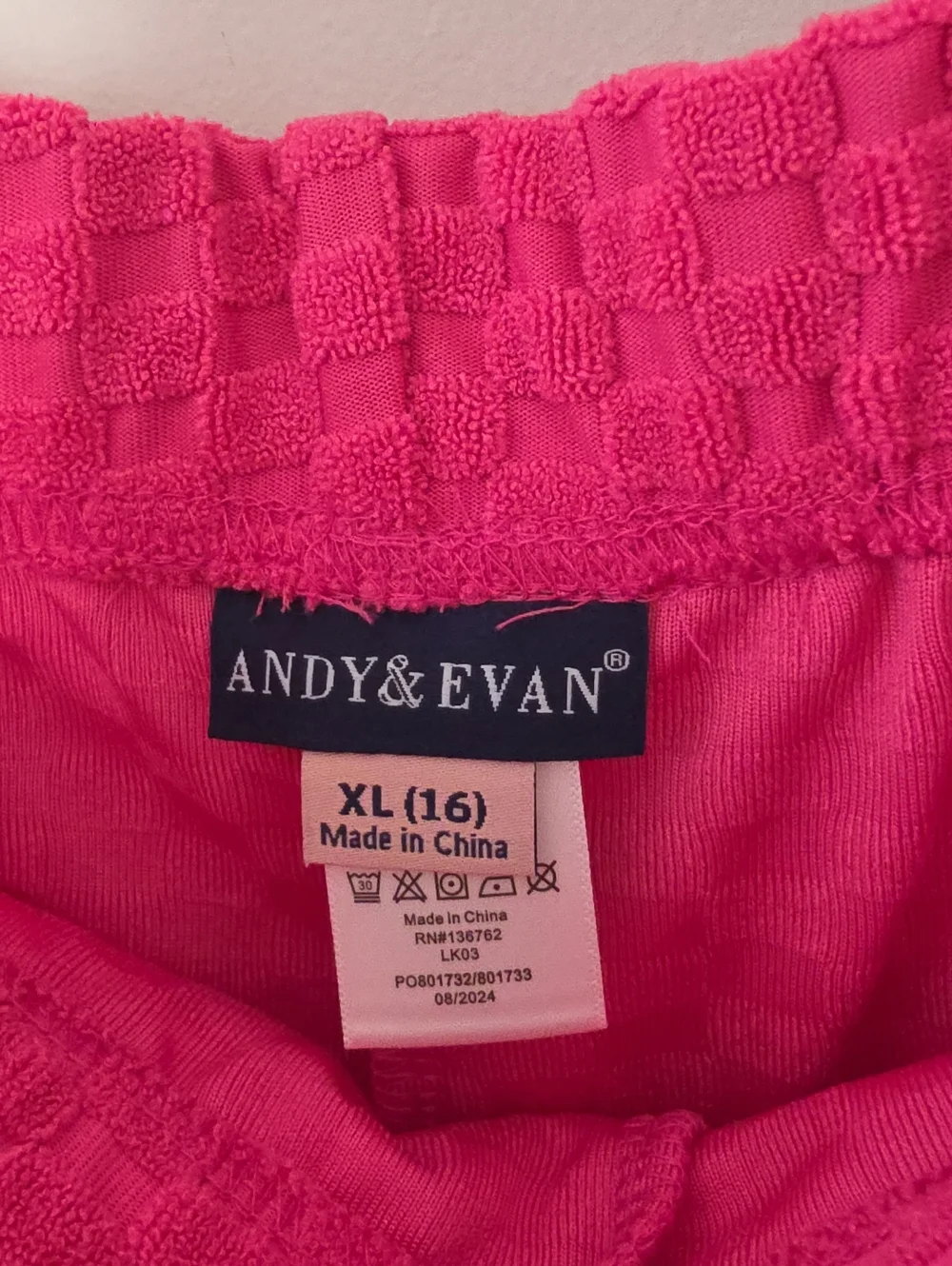 Andy & Evan Hot Pink Two-Piece Set Girl Teen Size 16